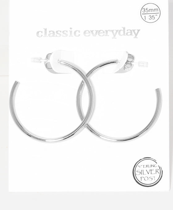 35mm Tube Hoop Earring