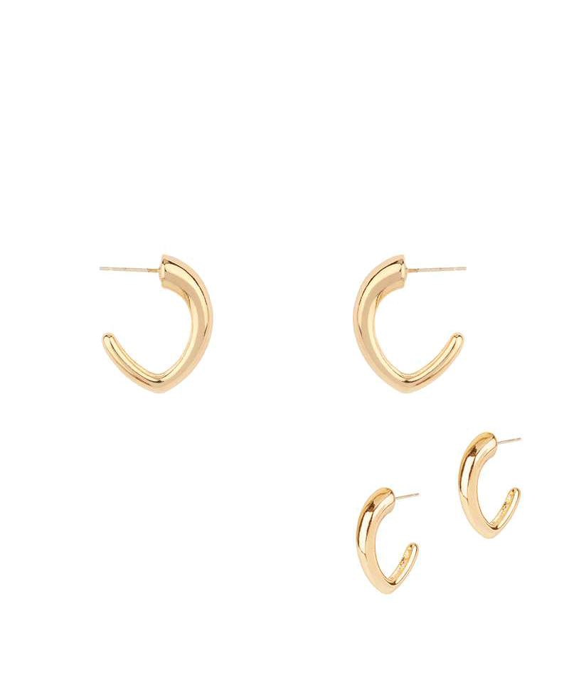 Metal Sterling Silver Hoop Earring