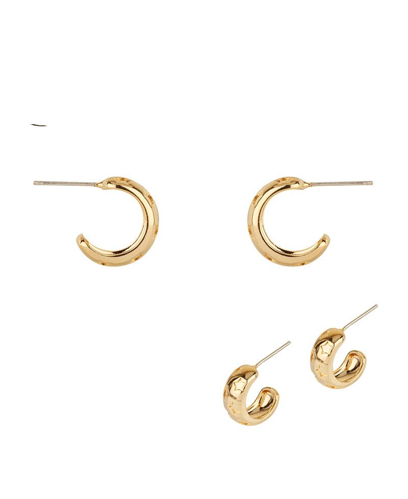 Metal Steering Silver 15mm Hoop Earring