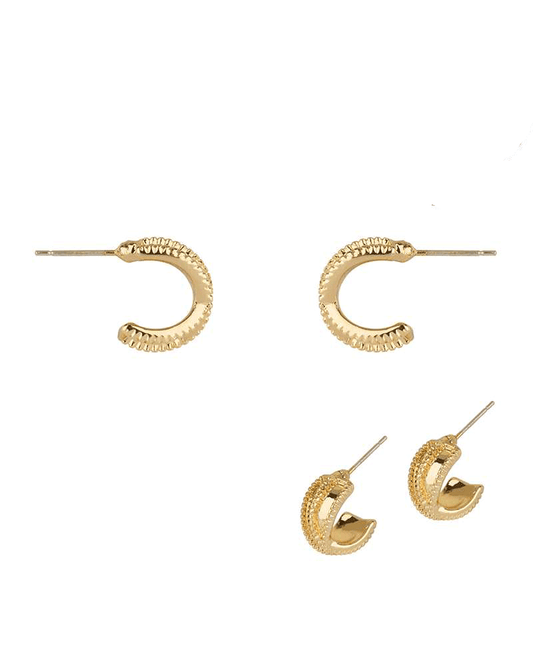 Metal Sterling Silver 14mm Hoop Earring