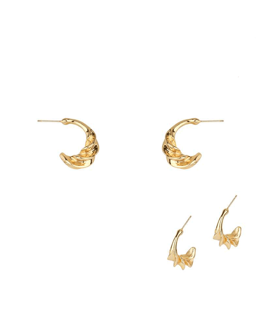 Metal Sterling Silver Twisted Hoop Earring
