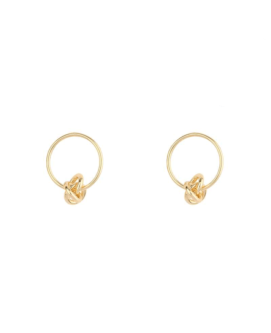 Metal Sterling Silver Knots Post Earring
