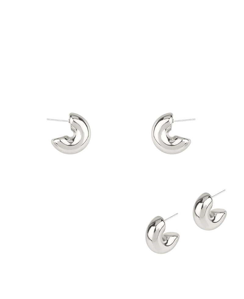 Metal Sterling Silver 20mm Hoop Earring