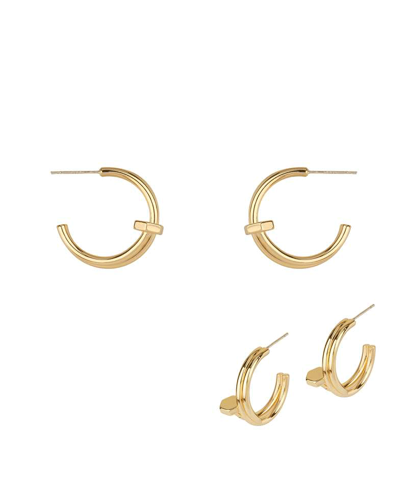 Metal Sterling Silver 22mm Hoop Earring