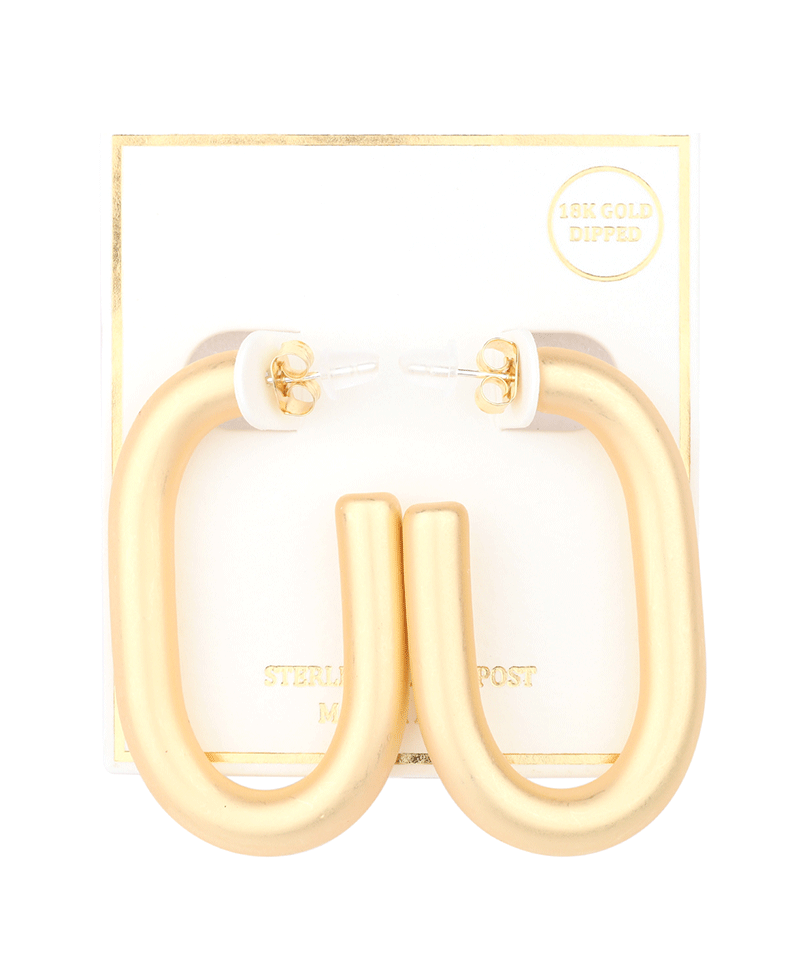 Metal Sterling Silver Hoop Earring