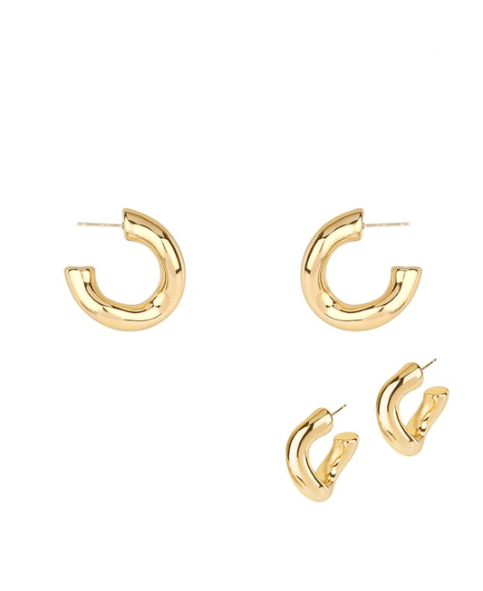 Metal Sterling Silver 28mm Hoop Earring