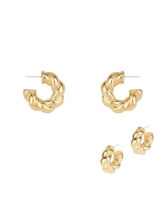 30mm Sterling Silver Twisted Hoop Earring