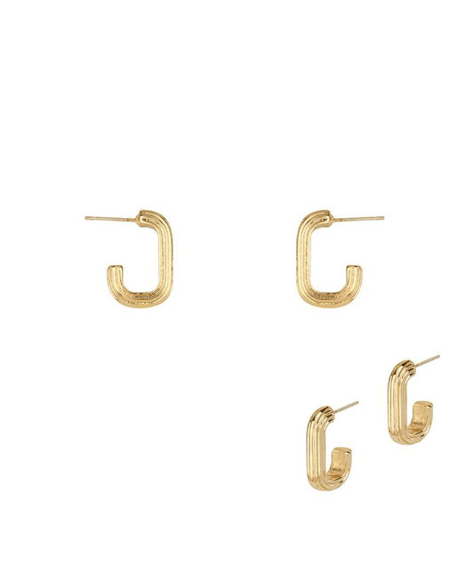 Sterling Silver Texture Hoop Earring