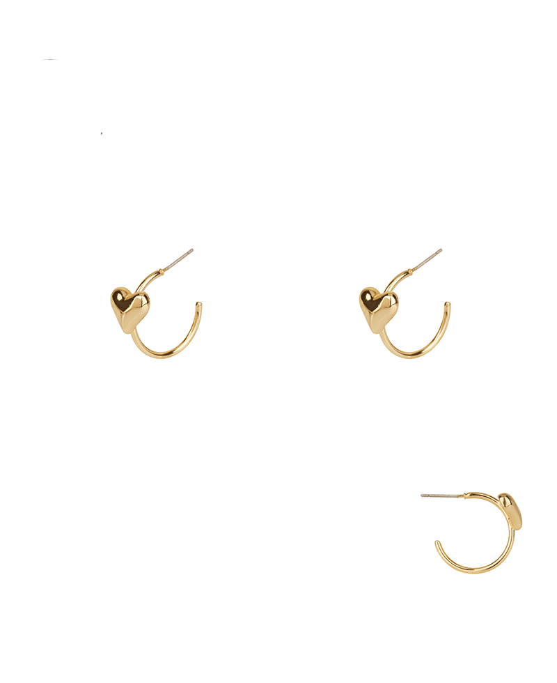 Heart Sterling Silver 20mm Hoop Earring