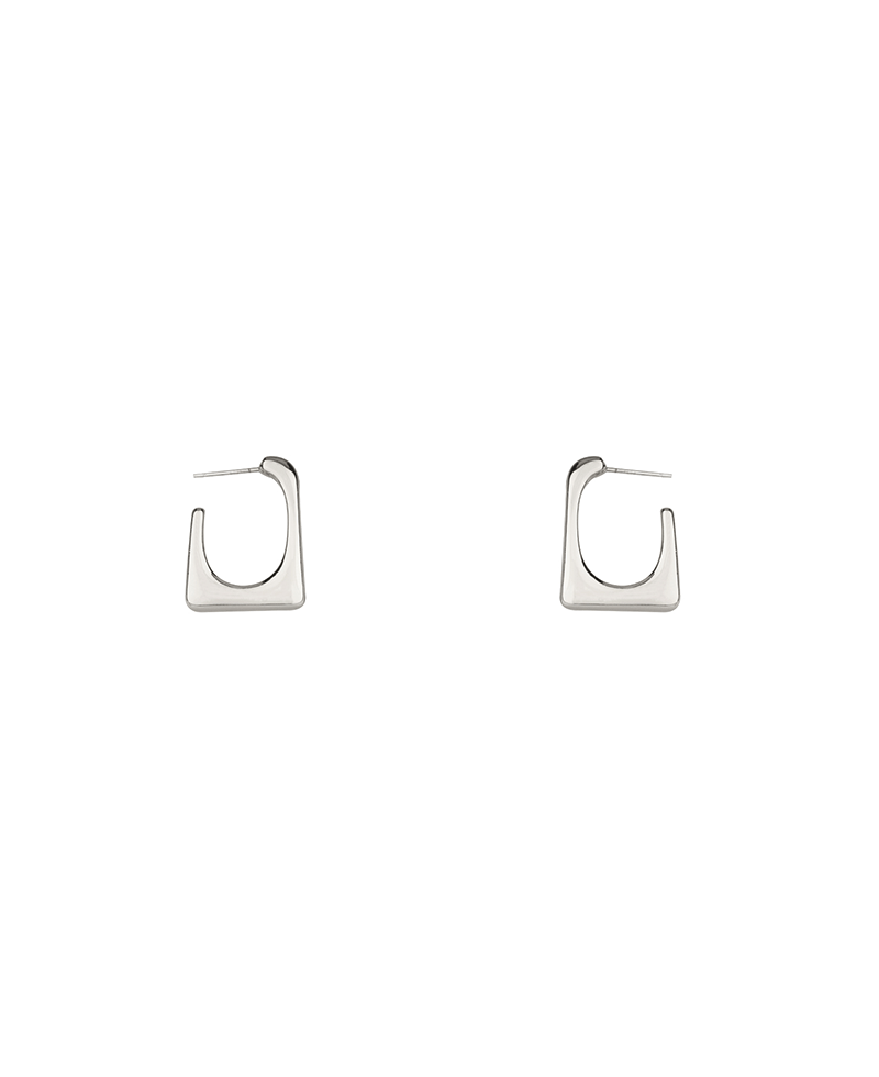 Metal Sterling Silver Hoop Earring