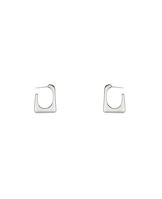 Metal Sterling Silver Hoop Earring