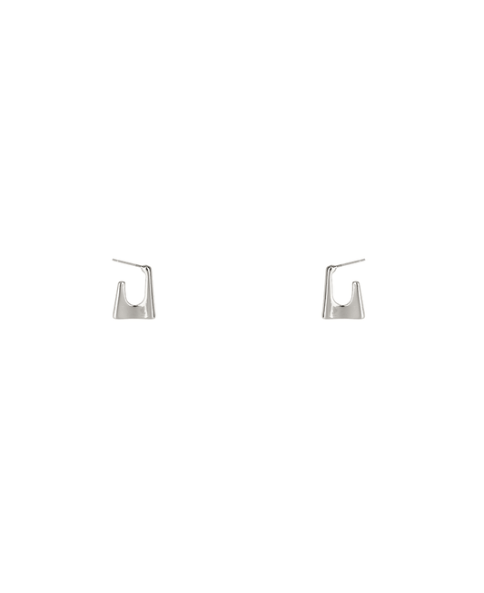 Metal Sterling Silver Hoop Earring