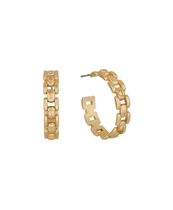 25mm Metal Chain Hoop Earring
