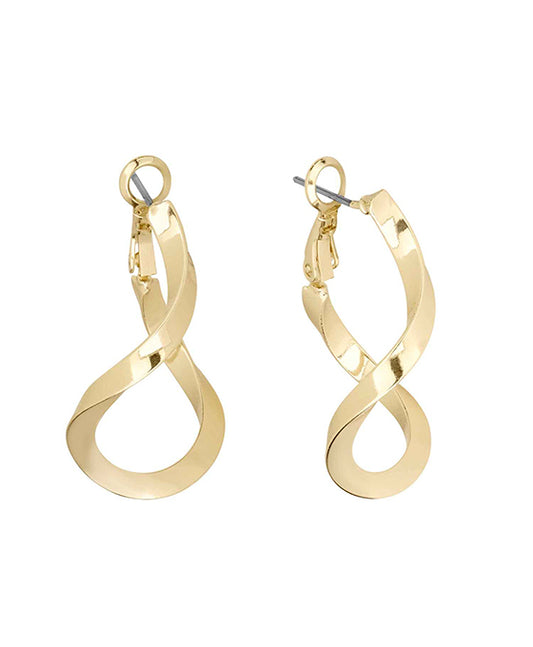 30mm Wavy Metal Hoop Earring