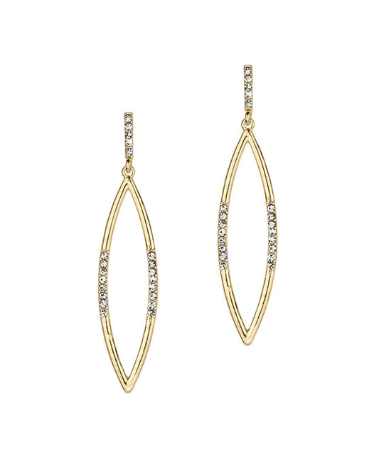 Metal Pave Post Earring