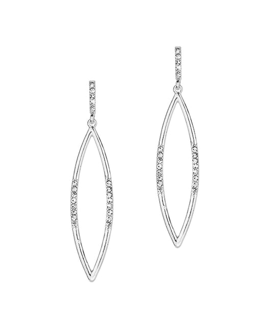 Metal Pave Post Earring