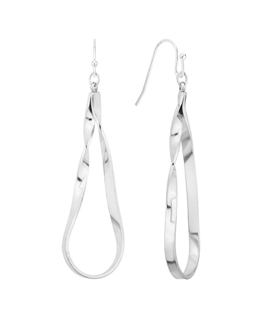 Metal Wavy Teardrop Earring
