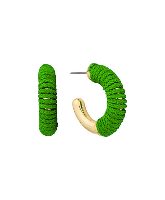 25mm Thread Metal Hoop Earring