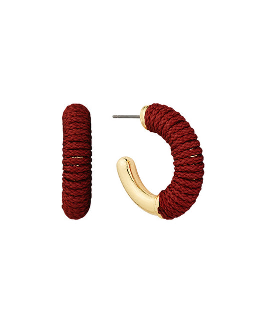 25mm Thread Metal Hoop Earring