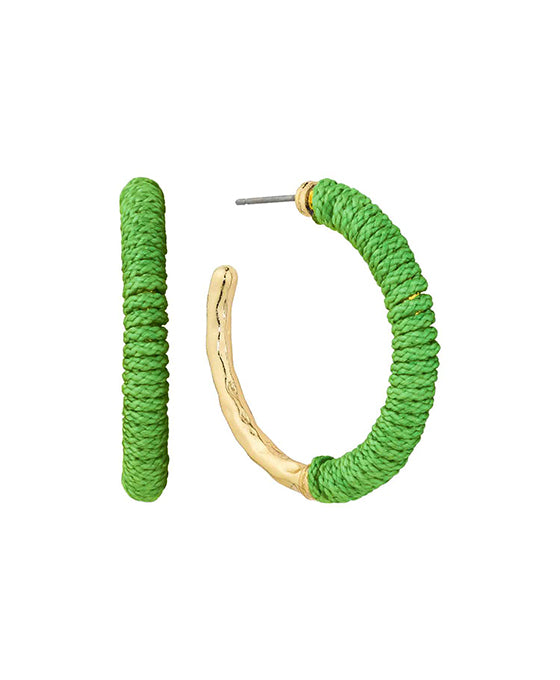 40mm Thread Metal Hoop Earring