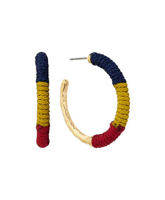 40mm Thread Metal Hoop Earring