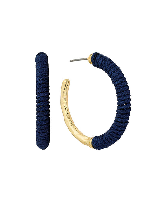 40mm Thread Metal Hoop Earring