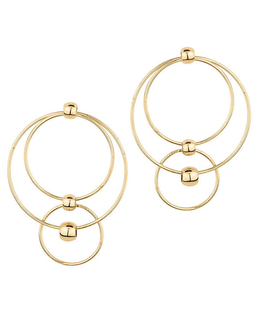 Metal Wire w/ Ball Post Earring