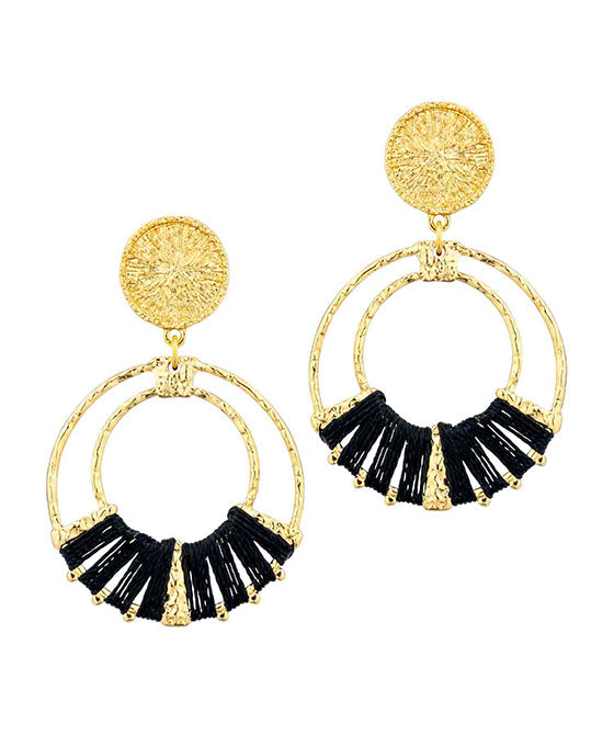 Thread Metal Texture Post Earring