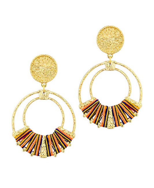 Thread Metal Texture Post Earring