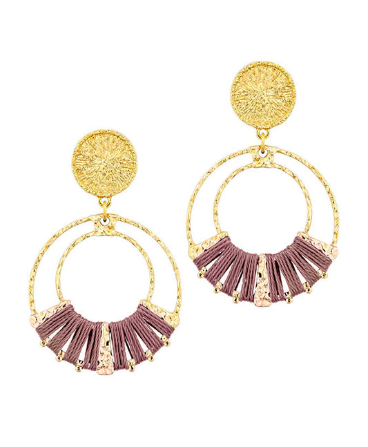 Thread Metal Texture Post Earring