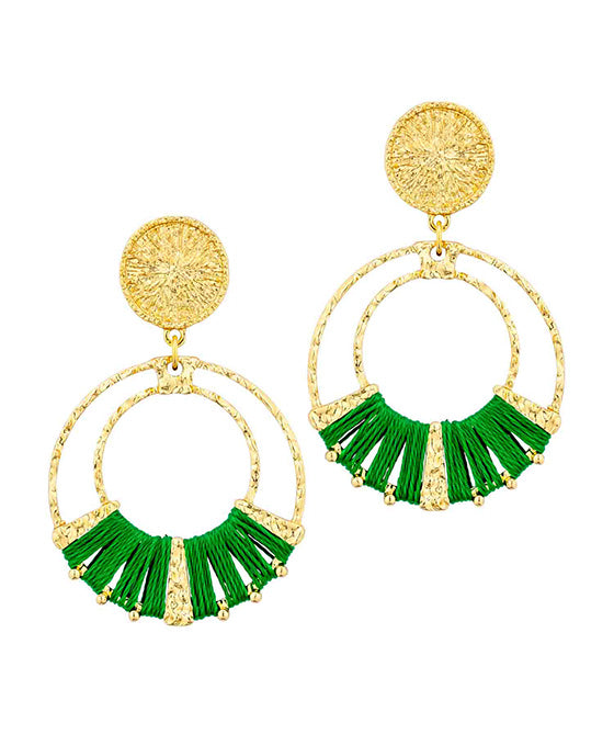 Thread Metal Texture Post Earring