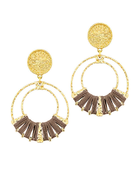 Thread Metal Texture Post Earring