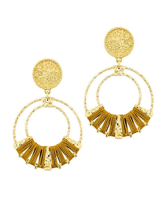 Thread Metal Texture Post Earring