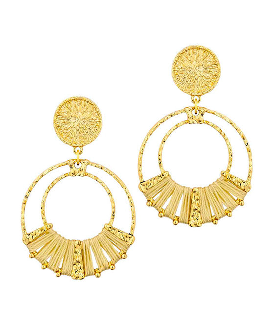 Thread Metal Texture Post Earring