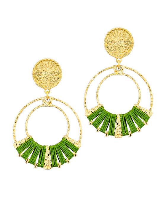 Thread Metal Texture Post Earring
