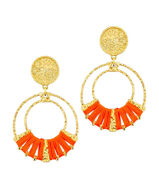 Thread Metal Texture Post Earring