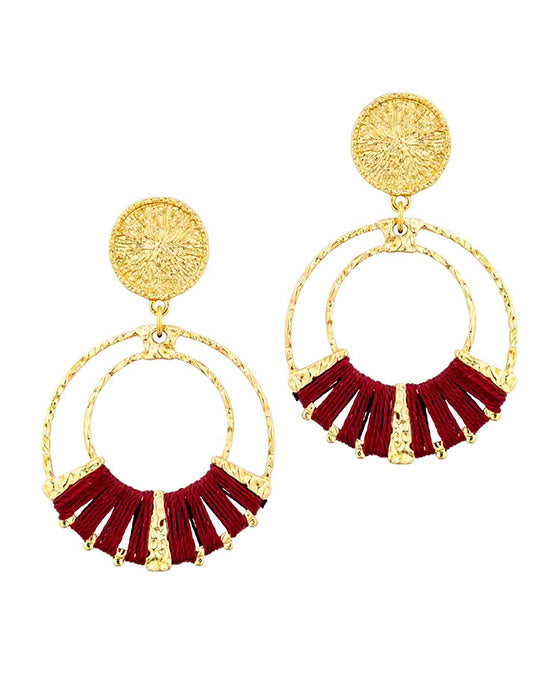Thread Metal Texture Post Earring