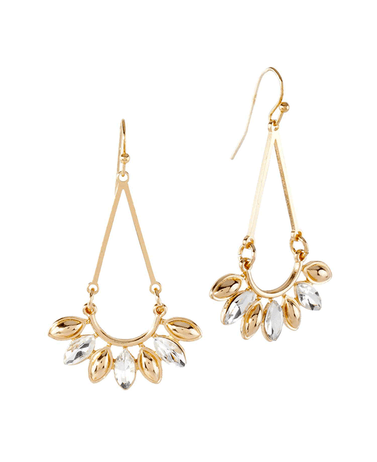 Metal w/ Crystal Earring