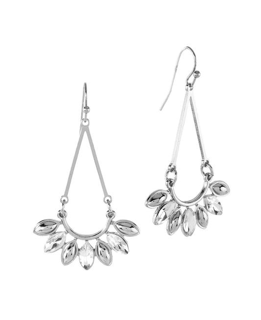 Metal w/ Crystal Earring