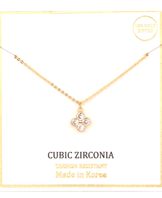 CZ Clover Necklace