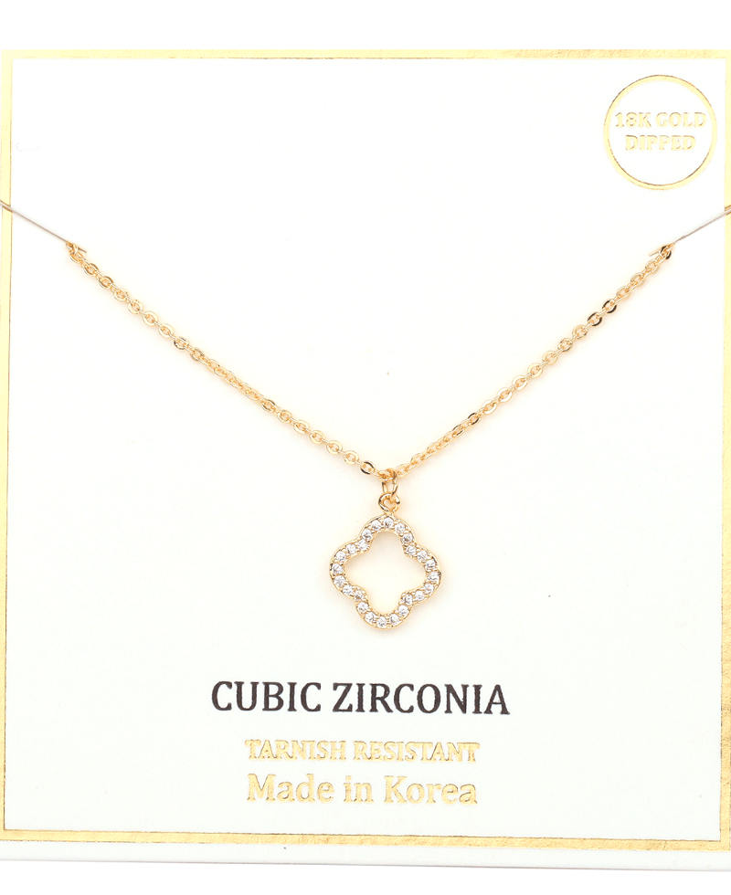 CZ Clover Necklace