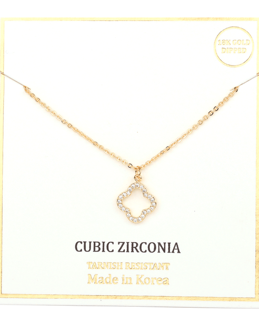 CZ Clover Necklace
