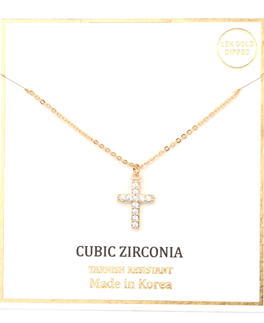 CZ Cross Necklace