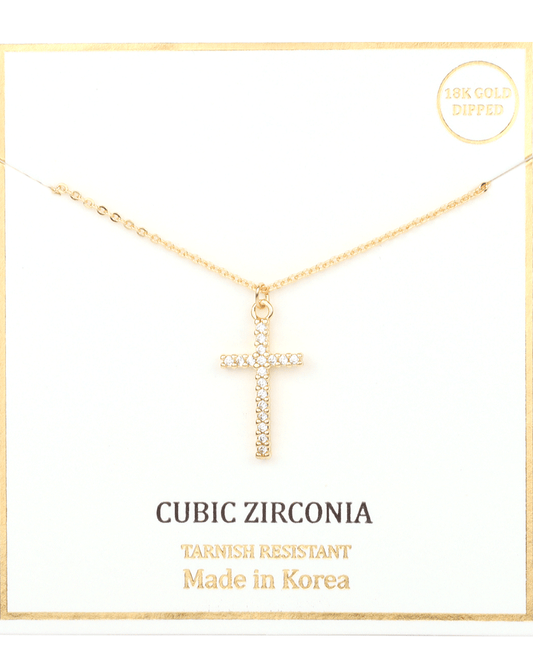 CZ Cross Necklace