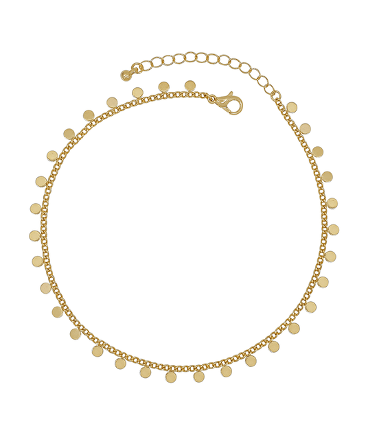 Chain w/ Circle Charms Metal Anklet