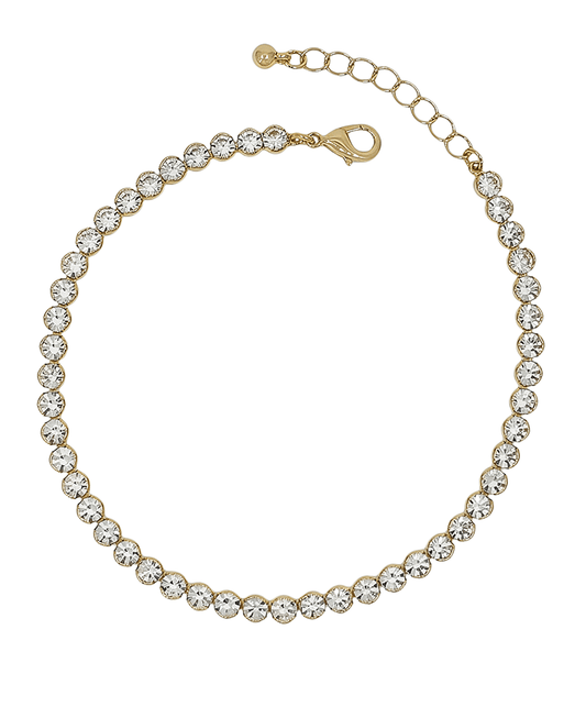 4mm Round Stone Chain Anklet