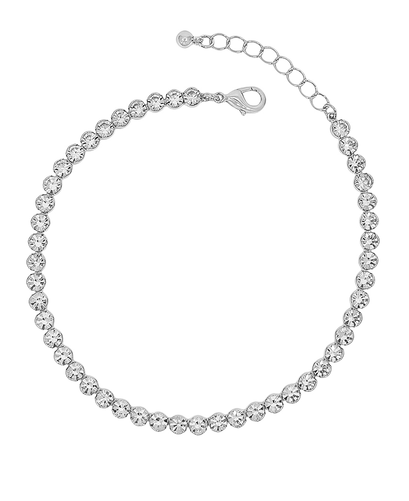 4mm Round Stone Chain Anklet