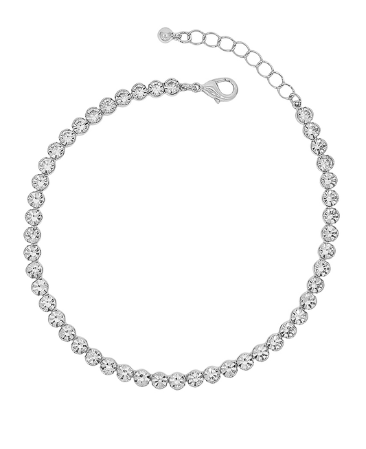 4mm Round Stone Chain Anklet