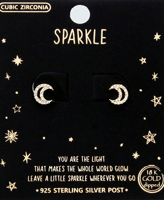 Moon CZ Earring