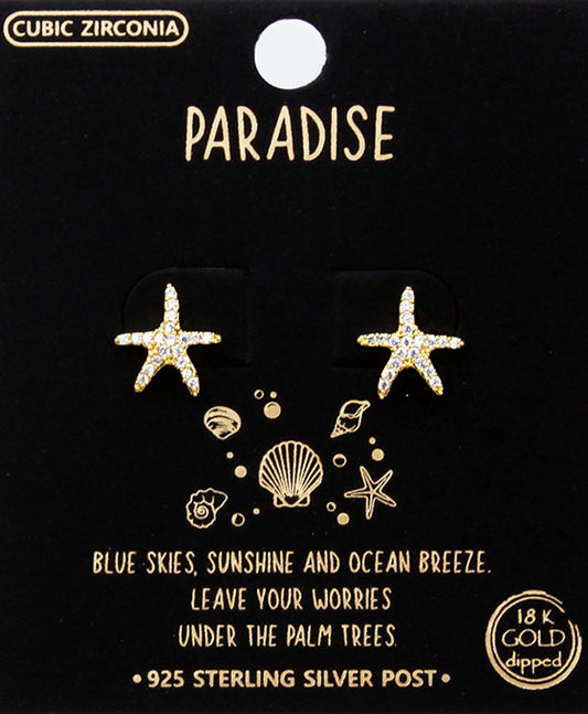 Starfish CZ Earring